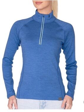Meriwool Sweater women’s medium 400 Fine Merino Wool Base Layer 1/2 Zip Pullover